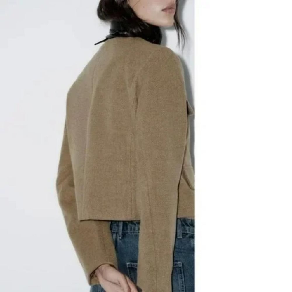 ZARA CROPPED FLAP JACKET - Picture 8 of 10